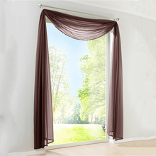 Cortina transparente Multicolor de alta calidad para el tratamiento de ventanas, cortinas de tul DIY para sala de estar, dormitorio, cascada 2024 - compra barato