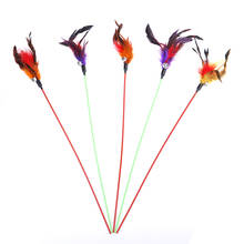 5pcs Cat Kitten Play Feather Teaser Small Bell Rod Cat Toy Funny Scratching Playing Training Interactive Toy Pet Cat Supplies 2024 - buy cheap