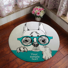 Pink Puppy Law Round Carpet Bedroom Bedside Cloakroom Rug Computer Swivel Chair Cradle Mat 2024 - buy cheap