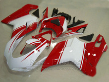 Moldagem por compressão carenagem kit para Ducati 848 1098 1198 07 08 09 10 11 branco vermelho fairings set 848 1198 2007-2011 AS19 2024 - compre barato