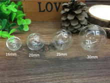 20pcs round glass globe bubble with 2mm doulbe hole Glass Bottle orbs Pendant Wish Vial Necklace DIY Craft Gift Charms Clear 2024 - buy cheap