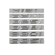 Chrome Silver ABS Number Letters Word Car Trunk Badge Emblem Emblems for BMW 3 Series 318i 316i 320i 330i 335i 325i 328i 340i 2024 - buy cheap