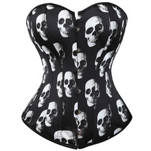 bustiers & corsets skull lingerie plus size burlesque costumes fashion vintage style Sexy corset overbust plus size black 6XL 2024 - buy cheap