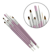 7PCS Brushes Pens Set for Nail UV Gel Polish Painting Pencil Dotting Pen Cuticle Brush Kit Manicure Nail Art Pen Acrylic Brushes 2024 - buy cheap