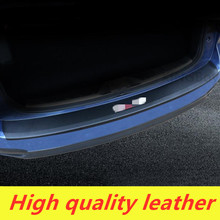 Styling car carbon fiber leather Stying After guard rear bumper Trunk guard plate 2013-2019 for Subaru Forester 2024 - buy cheap