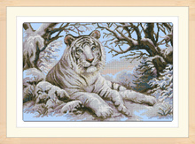 Top Quality Lovely Hot Sell Counted Cross Stitch Kit The Bengal Tiger in Winter Snow Tiger riolis 1184 2024 - buy cheap