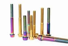 LOT4 M5 Length 30/35/40/45/50/55/60mm Color Ti/Golden/Rainbow GR5 Titanium Taper Head Bolts For Bike Seat Tube Bicycle fastener 2024 - buy cheap