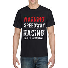 2019 nueva moda Casual hombres camiseta novedad motocicleta camiseta advertencia Speedway Racer divertido regalo de cumpleaños motociclista ajustado T camisas 2024 - compra barato
