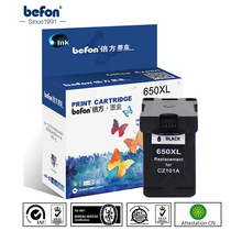 Befon-cartucho de tinta para impresora HP 650 XL, recambio de tinta Compatible con 650, HP650, Deskjet 1015, 1515, 2515, 2545, 2645, 3515 2024 - compra barato
