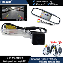 FUWAYDA Wireless CCD vista trasera de coche cámara para VW Golf Passat Touran Caddy Superb/T5/Multivan + 4,3 pulgadas Monitor de espejo retrovisor HD 2024 - compra barato