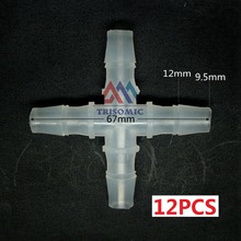 12 peças 9.5mm cruz tpye equant conector igual tubo marceneiro material pp plástico montagem tanque de peixes companhia aérea aquário 2024 - compre barato