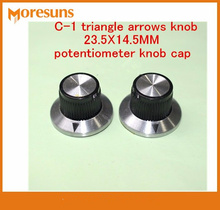 20pcs C-1 triangle arrows knob 23.5X14.5MM potentiometer knob cap/inner hole diameter 6MM potentiometer adjust handle for hifi 2024 - buy cheap