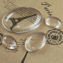 ( 50 Pieces/lot) New Clear Glass Oval CABs Cabochons Cameo Cover Jewelry Crafts 2024 - buy cheap