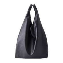 Simple Soft Pu Leather Shopping Bag Solid Color Wild Tote Casual Large Capacity Women's Handbag Composite Bag Tote Sac Bols 2024 - buy cheap