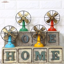 Shabby Chic Fan Model Vintage Home Decor Resin Crafts Retro Home Decoration Accessories Zakka Bar Cafe Decorated 17*13cm 2024 - buy cheap