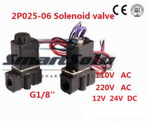 Free Shipping 2PCS/Lot 2 way Pneumatic Plastic Mini Solenoid Valve 2P025-06 Port 1/8 2024 - buy cheap