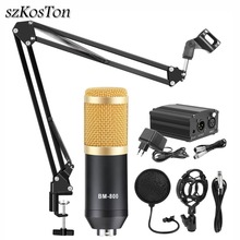 Micrófono de condensador PARA karaoke, dispositivo BM 800 de alta calidad, para radiodifusión, ordenador, audio, estudio, grabación 2024 - compra barato
