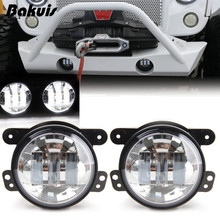 Pair LED Fog Light Kit 30W 4 inch For 07~14 Jeep Wrangler JK Rubicon Sahara 2024 - buy cheap