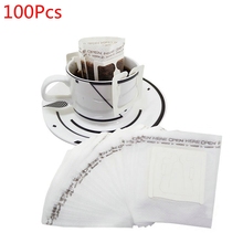 100 Pcs Coffee filter bag Portable Home Office Travel DIY Drip Coffee Filter Bag Hanging Ear Style Filters Paper Brew 2024 - buy cheap