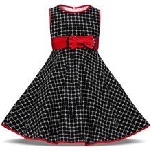 2019 vestido de verano para niñas, negro, a cuadros, para niños, vestidos para fiestas para niñas, ropa Casual para bebés de cumpleaños 2 3 4 5 6 años 2024 - compra barato