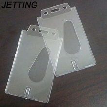Tarjetero Vertical de plástico duro transparente para tarjetas de crédito, soporte de tarjetas de identificación, 100x60x4mm, 1 unidad 2024 - compra barato