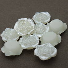 20pcs/lot 18mm Imitation Flatback Pearl Beads White Resin Flower Cabochon Pearls for Phone Decoration DIY Jewelry Making F1569 2024 - buy cheap