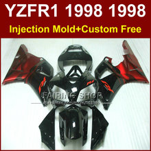 Kit de carenagem de motocicleta com moldagem por injeção vermelha e preta brilhante, para yamaha 1998, 1999, yzfr1, yzf, r1, yzf1000, 98, 99, peças de carenagem u8ki 2024 - compre barato