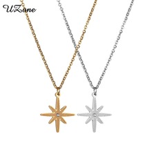 UZone Fashion Bling Star Necklace&Pendant Stainless Steel Snow Flake Women Jewelry Chain Necklace For Drop Shipping 2024 - buy cheap