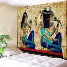 Tapete de parede decorativo indiano, tapeçaria de parede vintage egípcia, estátua de buda, tapete boêmio, tecido de parede 2024 - compre barato