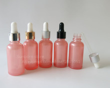 10pcs/lot 30ml empty pink glass essential oil bottle with dropper 2024 - buy cheap
