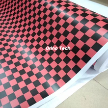 Black Red Checkered Flags Motorsport Racing Car Sticker Wrap PVC Adhesive Motorcycle Car Vinyl Foil Film With Air Free Bubble 2024 - buy cheap