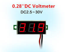 0.28 Inch Red Blue Digital LED Mini Display Module DC2.5V-30V DC0-100V Voltmeter Voltage Tester Panel Meter Gauge Motorcycle Car 2024 - buy cheap