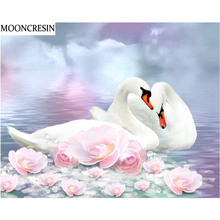 5D Diy Diamond Painting Animal Swan Love Cross Stitch Diamond Embroidery Full Square Needlework Mosaic Picture Home Decoration 2024 - buy cheap