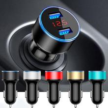 3.1A Dual USB Car Charger 2 Port LCD Display 12-24V Cigarette Socket Lighter Fast Car Charger Power Adapter Car Styling 2024 - buy cheap