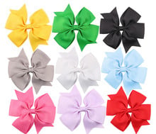 headwear 4 inch big  Girls Ribbon Hair Bows clips Ponytail Holder Cheerleading Pinwheel Hair Accessories hair ties 50pcs HD3425 2024 - buy cheap