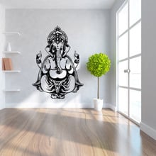 Calcomanía de pared de salón para decoración del hogar, póster decorativo de 57x82cm con Mandala tallado de Ganesh God para Yoga 2024 - compra barato
