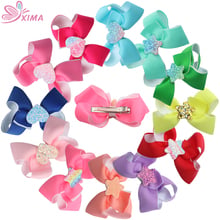 XIMA 1Piece 4inch Glitter Heart Hair Bows Hairpins for Girls Children Star Hair Clip Hairgrips Kids Children Hair Accessories 2024 - buy cheap