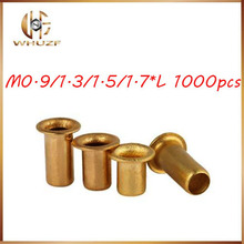 holniet 1000Pcs M0.9*/1.3*L GB876 Tubular Rivets Double-sided Circuit Board PCB Nails Copper Hollow Rivet Nuts 2024 - buy cheap