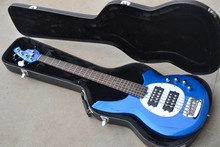 Free Shipping Top Quality Active Pickups Music man 5 Strings Bongo Electric Bass Guitar in blue with Hard case -2013 2024 - buy cheap