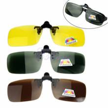Polarized Day Night Vision Clip-on Flip-up Lens Sunglasses Driving Glasses Size S,M,L F05 2024 - купить недорого