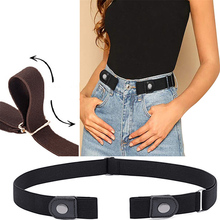 AWAYTR-cinturón sin hebilla para pantalones vaqueros, vestido sin hebilla, elástico, para mujeres y hombres 2024 - compra barato