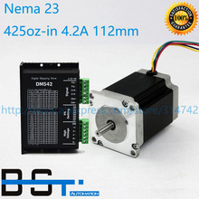 New 4-LEAD Nema 23 112mm stepper motor 4.2A/ 425oz-in 23HS2442 CE with Match DM542 Stepper Driver for 3D 2024 - buy cheap