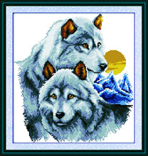 Wolf Partners Counted Cross-Stitching 11CT Printed 14CT Handmade Cross Stitch Set Animal Cross-stitch Kits Embroidery Needlework 2024 - buy cheap