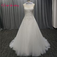 Vestido de Novia Elegant Dresses Wedding Charming A-Line Sleeveless Tulle Lace Appliques Vintage Boho Wedding Dresses 2024 - buy cheap