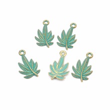 10pcs/lot New Style Verdigris Patina Plated Vintage Zinc Alloy Maple Leaves Pendants Charms for Necklace DIY Jewelry Findings 2024 - buy cheap