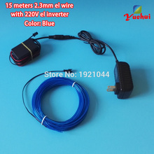 Escolha 10 Cores 15 Metros 2.3mm por AC220V fio EL tubo corda Festival decorações Do Partido brilhante flexível neon LEVOU fio de luz 2024 - compre barato