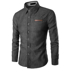 ZOGAA 2019, хит, новый бренд, мужская рубашка, мужская рубашка с длинным рукавом, хлопок, бизнес стиль, приталенная рубашка, уличная одежда, повседневные рубашки 2024 - купить недорого