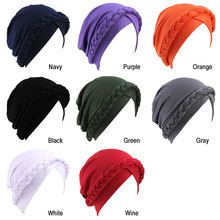 Тюрбан женский с шелковой тесьмой, мусульманская шапка с перехлёстом, аксессуар для волос 2024 - купить недорого