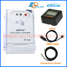 MPPT Tracer2210CN + cable USB y sensor de temperatura EPSolar 20A 20amp, controlador de carga solar con MT50 12v/24v 2024 - compra barato