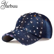 [YARBUU] gorras de béisbol nueva gorra de moda gorras sombrilla hombres y la gorra de béisbol de las mujeres de sombrero denim y del algodón del casquillo del snapback 2024 - compra barato